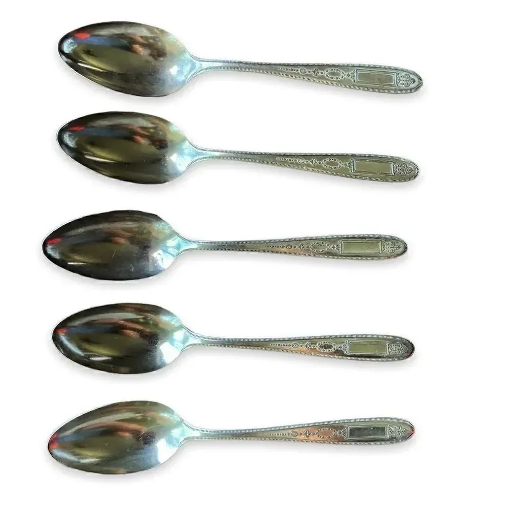 Antique 1921 Oneida Community Plate Grosvenor Teaspoons Set of 5 No Monogram
